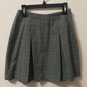 Urban Renewal Gray Plaid A-Line Skirt